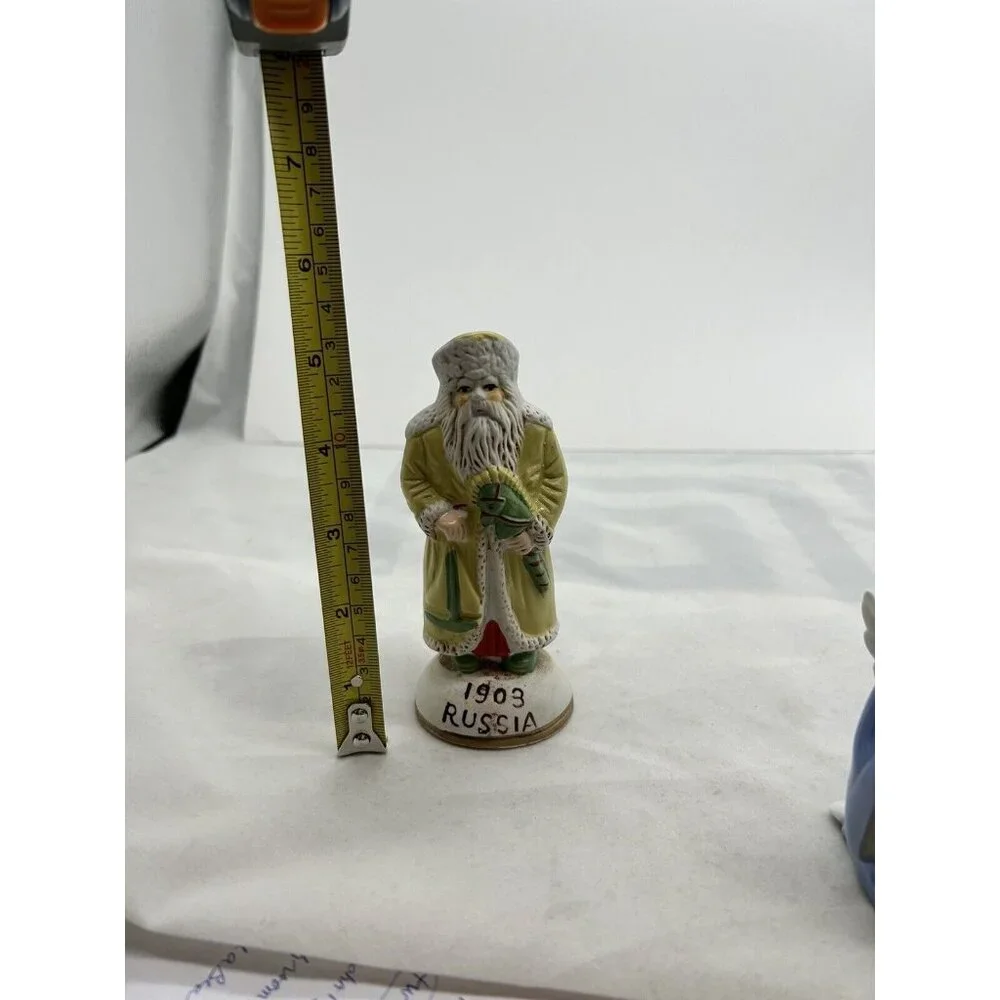 Christmas 1903‎ Russia Vintage Old World Ceramic Santa Claus Figurine 4.25
